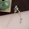 New Chinese Leaf Tassel Tassel Ancient Style Hairpin Simple Court Style Flower Butterfly Pearl Hanfu Hairpin Female