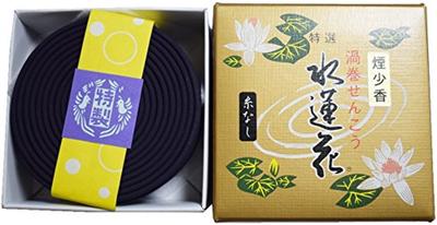 Awaji Baikondou Spiral Approximately 12 14 Safety Threadless Floral Water Spiral Incense for Wakes Low-Smoke Incense, Hours, Rolls, Type, Low-Smoke