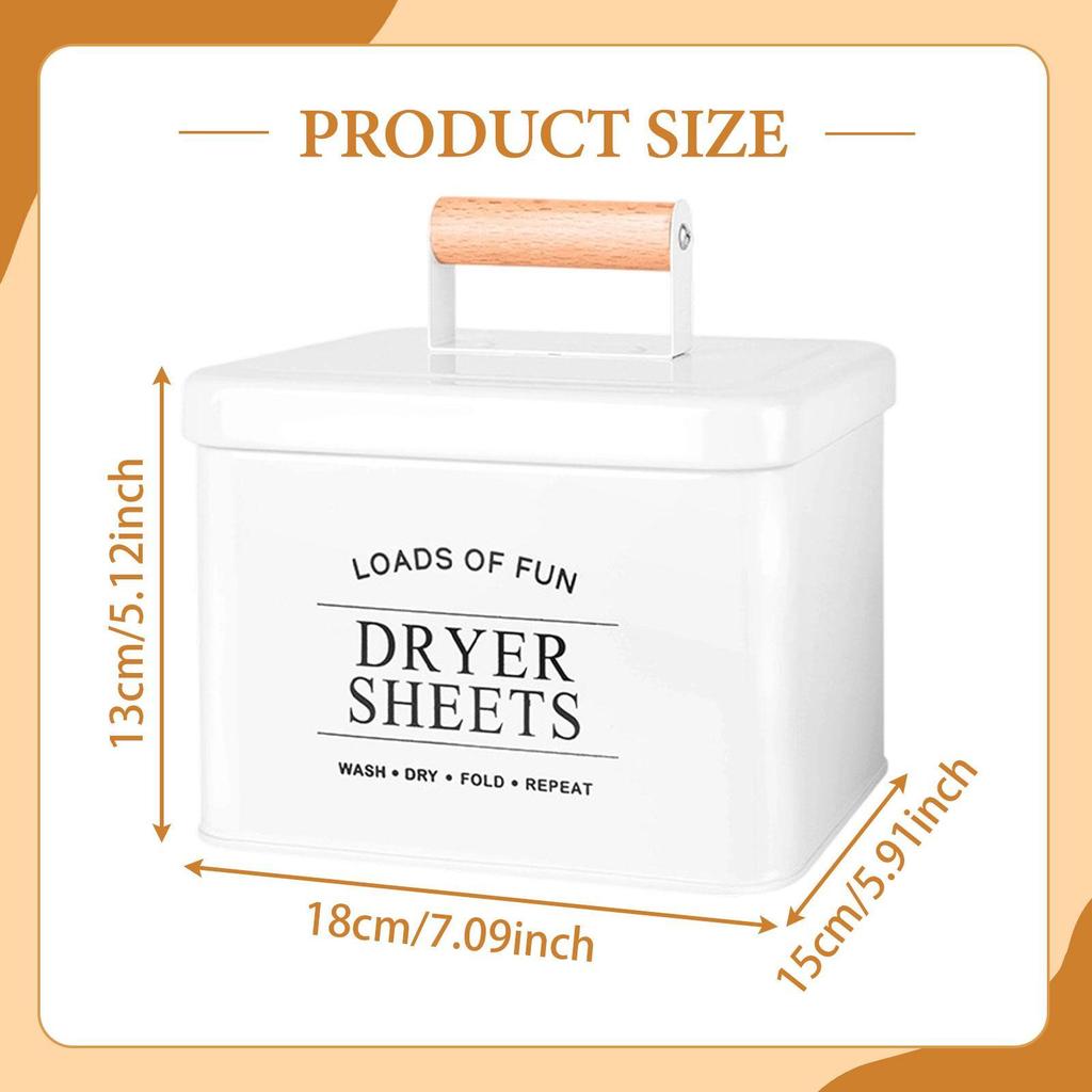 Dryer Sheet Container Organizer Decor Farmhouse Dustproof Accessories Multipurpose Portable Laundry Pod Storage Box for Dorm