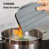 Silicone Folding Cutting Board Portable Chopping Mat Double-Sided Camping Picnic Chopping Block Mat Kitchen Cooking Tool