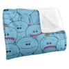 Rick And Morty Silky Crowd Mr Meeseeks Supersoft Blanket