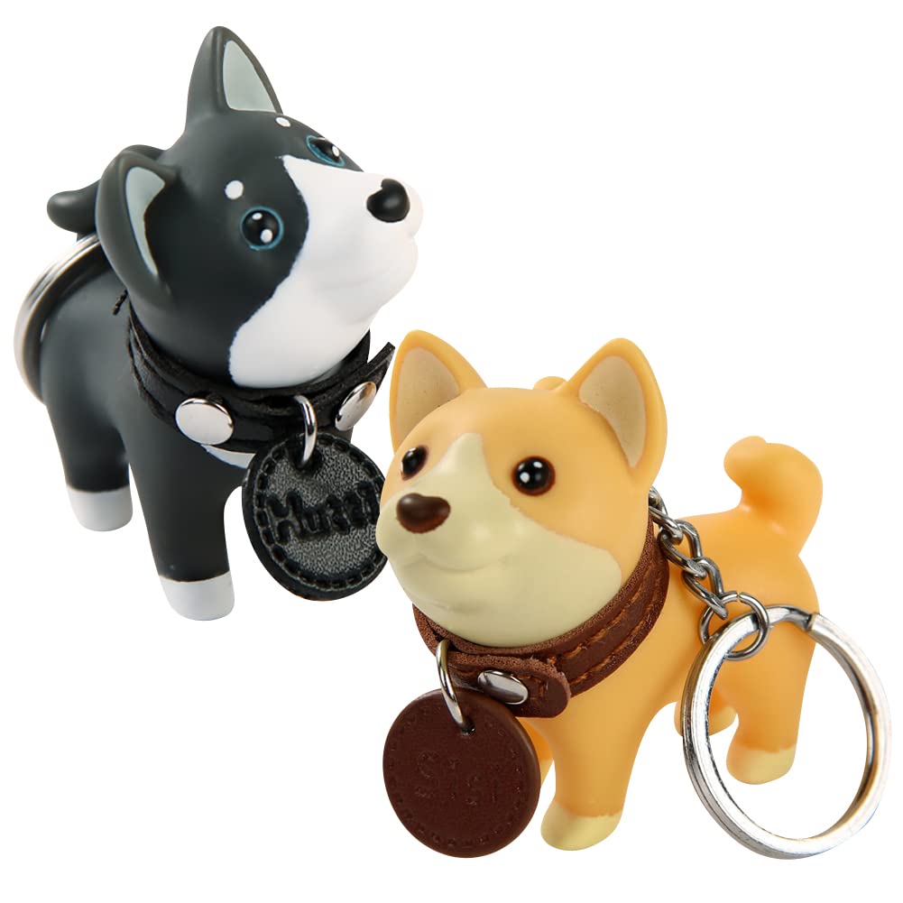 Shiba Inu Keychain Cute and Birthday Matching Set of 2 [shttown] Pair, Soothing, Gift,