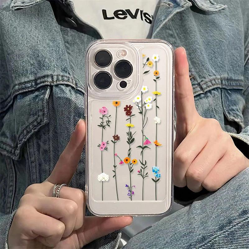 Small fresh color flower vine flower iPhone11Promax mobile phone case ins suitable for Apple 11Pro space case