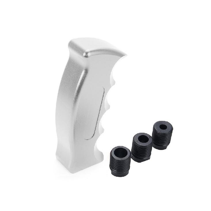 

Аксессуары для модификации автомобиля Ручка переключения передач из алюминиевого сплава Персонализированный рычаг переключения передач с 4 адаптерами Универсальная модель серебряный