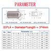 304 Stainless Steel Ball Plungers (D3-D12) - Press Spring, Push Fit, POM Ball
