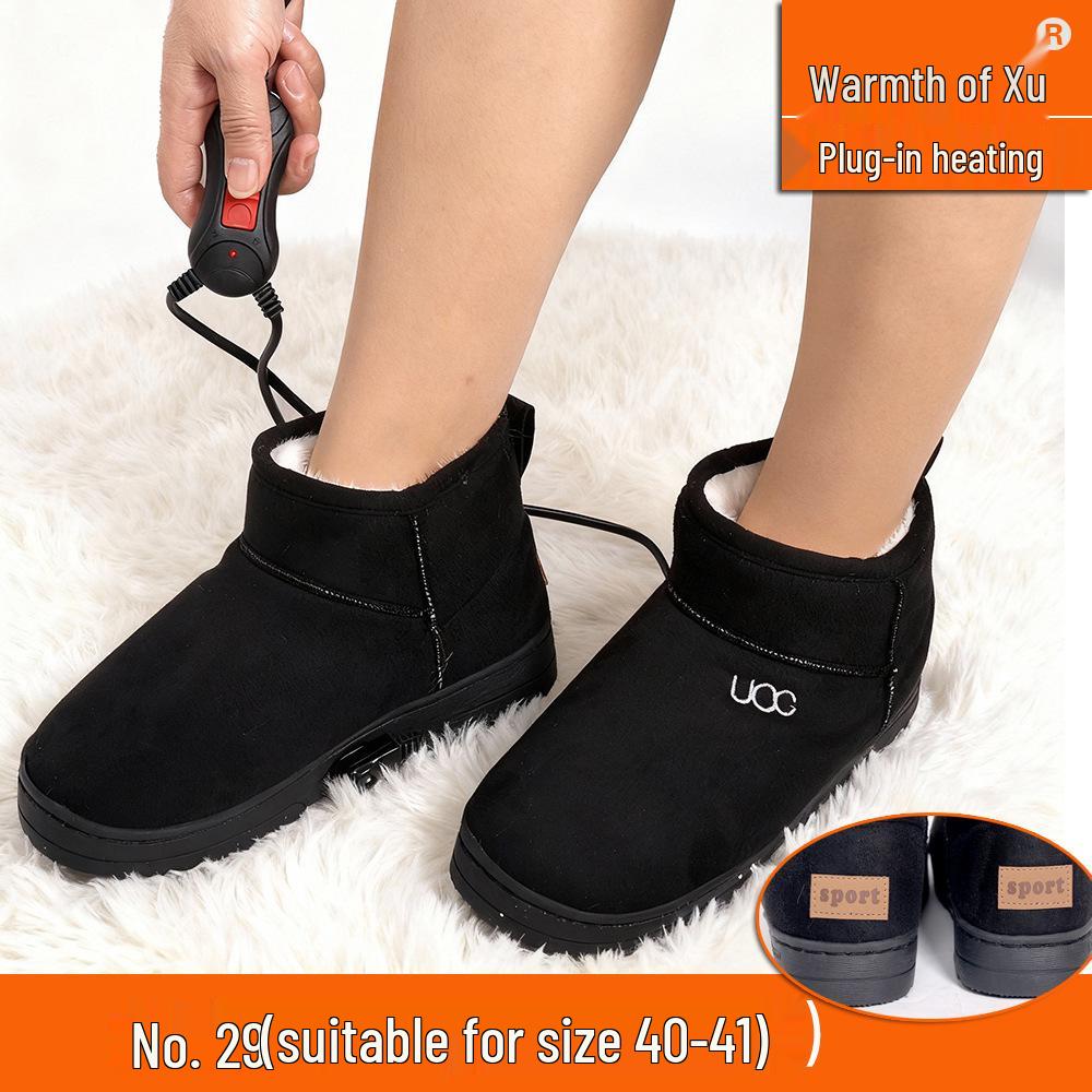 Damen Beheizbare Hausschuhe zum Gehen - Wiederaufladbare Winter Büro Fußwärmer