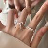 Adjustable Geometric Ribbon Bow Ring for Women – Versatile, Stylish, Stackable Index Finger Jewelry
