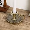 Holder Retro Metal Taper Holder European Style Church Table Holder Cup Vintage Candlestick Home Villa Handicraft Ornament