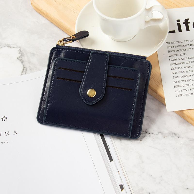 Women's Wallet New Short Card Bag Zipper Small Change Bag Women's Earphone Storage Bag Student
