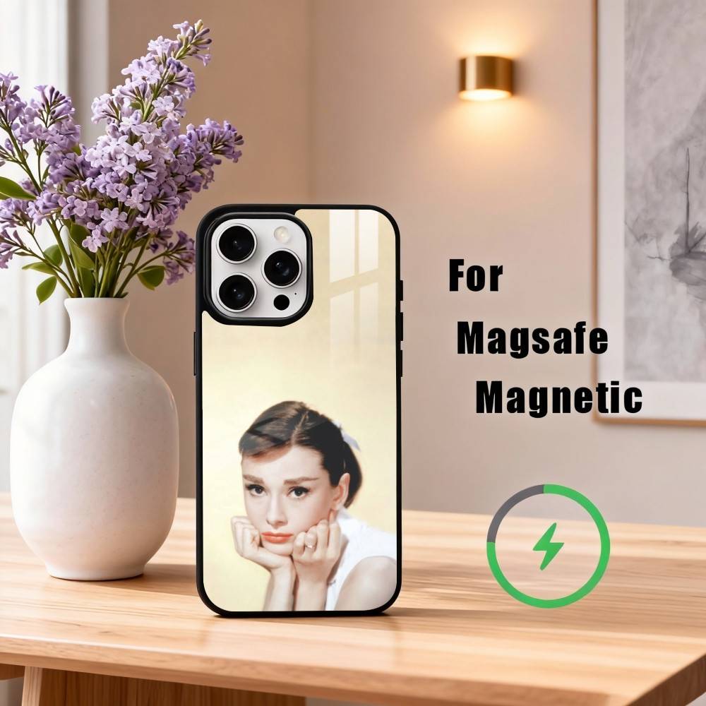 A-Actress A-Audrey Hepburn Phone Case For iPhone17,16,15,14,13,12,11 Plus,Pro Max Magnetic For Magsafe Wireless Charging