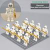 12Pz Soldati Scheletrici Blocchi da Costruzione Figure di Halloween Mini Blocchi da Costruzione Ossa Persone Scheletro Corpo