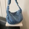 Double Layer Small Square Bag Denim Bag Women's Lightweight Shoulder Crossbody Bag
