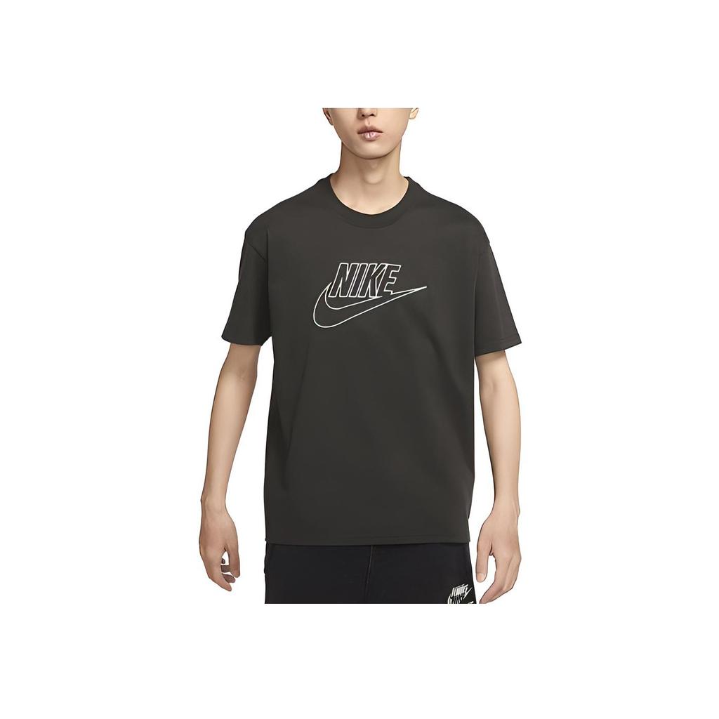 Nike Logo Print Casual Crew Neck Short Sleeve T-Shirt Men Tops Sequoia-Green DR7826-355