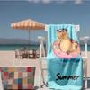 1pc Relaxing Capybara Summer Vibes 2D Printed Microfiber Beach Towel, Quick Dry Super Absorbent. Great for Beach, Pool