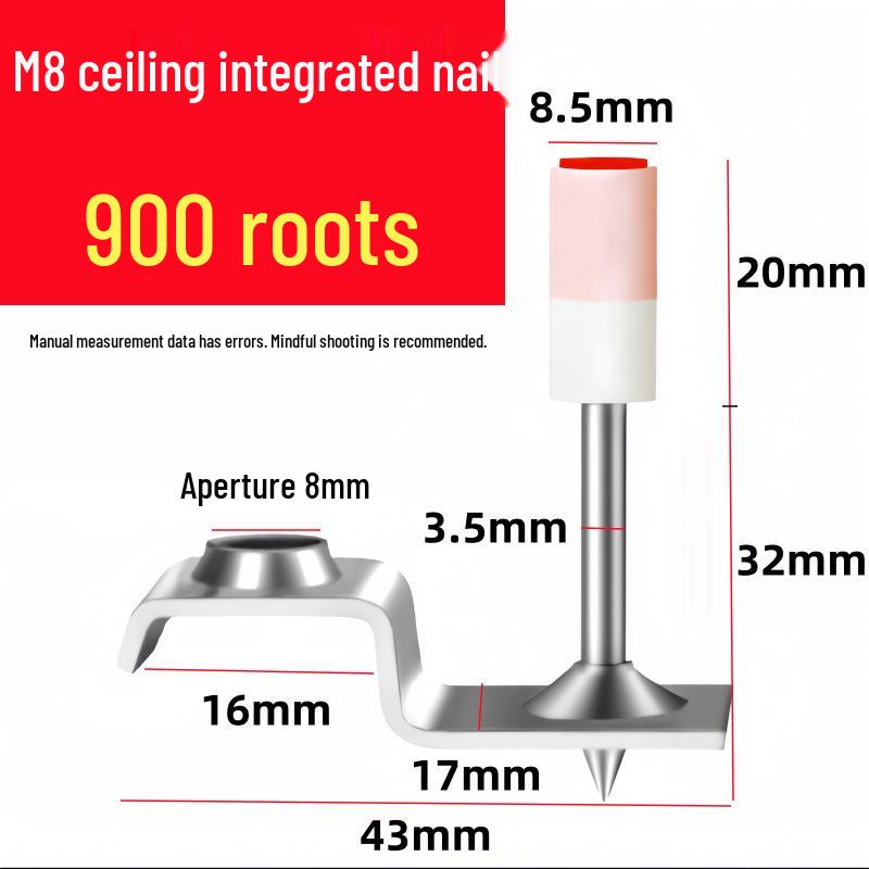 Mini Powder-Actuated Nailer for Ceiling and Concrete with Integrated Fire-Resistant Nails and Cartridge System