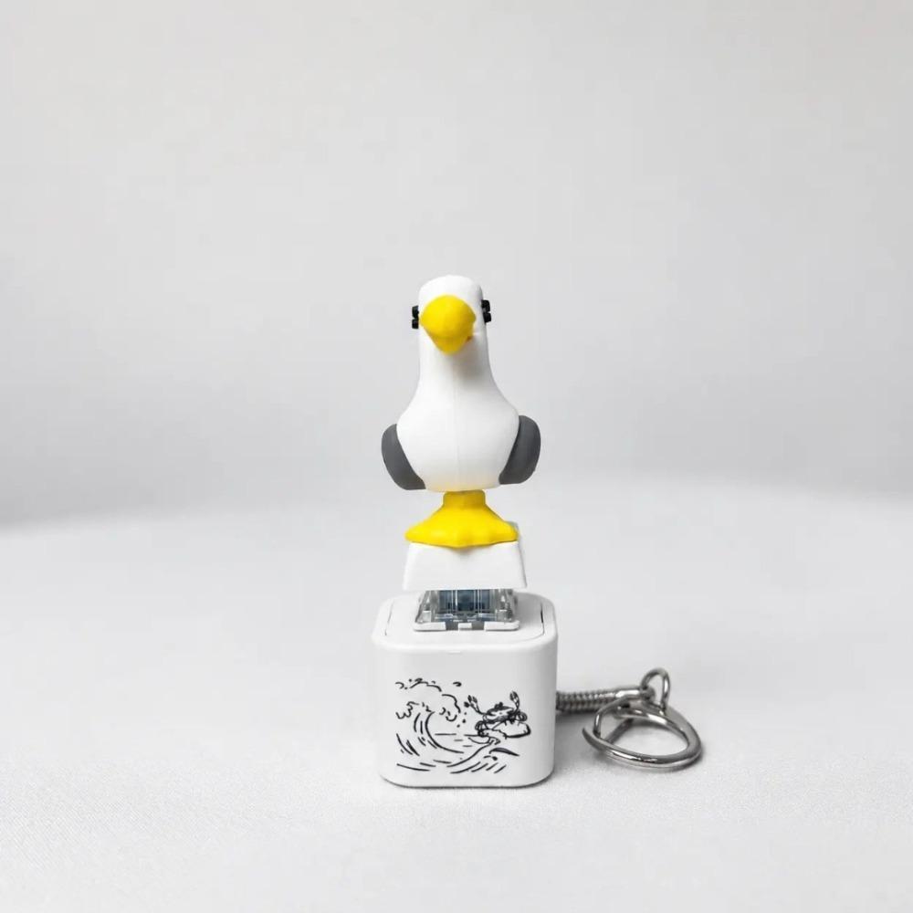 Real Sound Seagull Button Keychain Adult Keyboard Clicky Keychain  For Adults Children