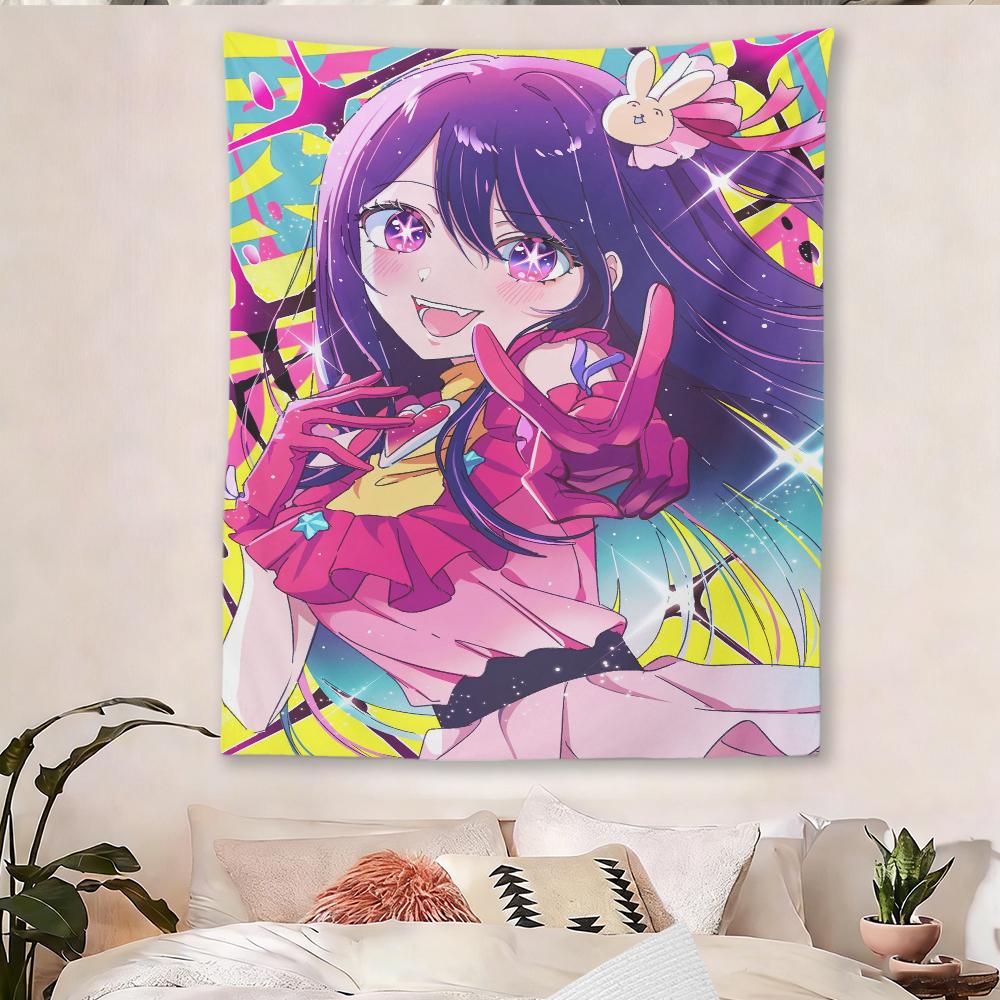 Ai HHoshino Anime Wall Tapestry Kawaii Idol Manga Art for Room Aesthetic Bedroom Decor