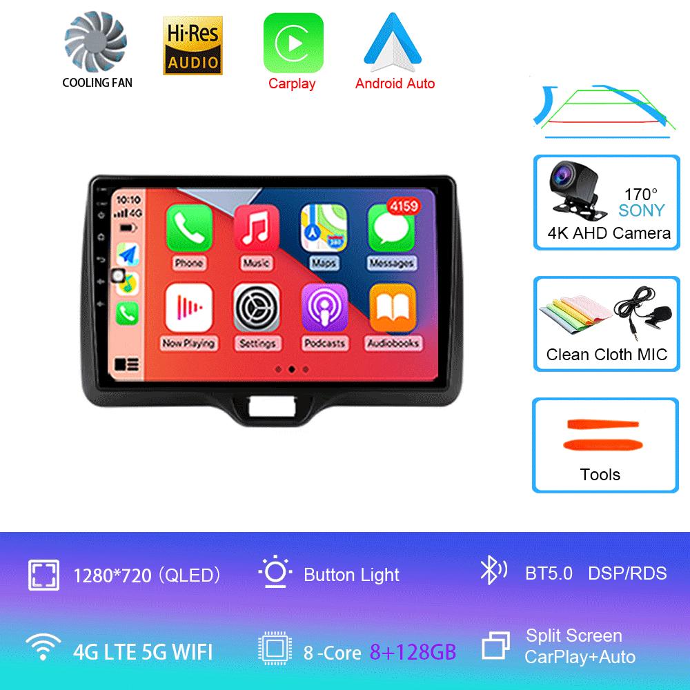 Android 14 Car Radio Carplay Auto For Toyota Yaris Vios 2020 - 2025 Right Hand Drive Multimedia Player GPS Video 2 Din Head Unit