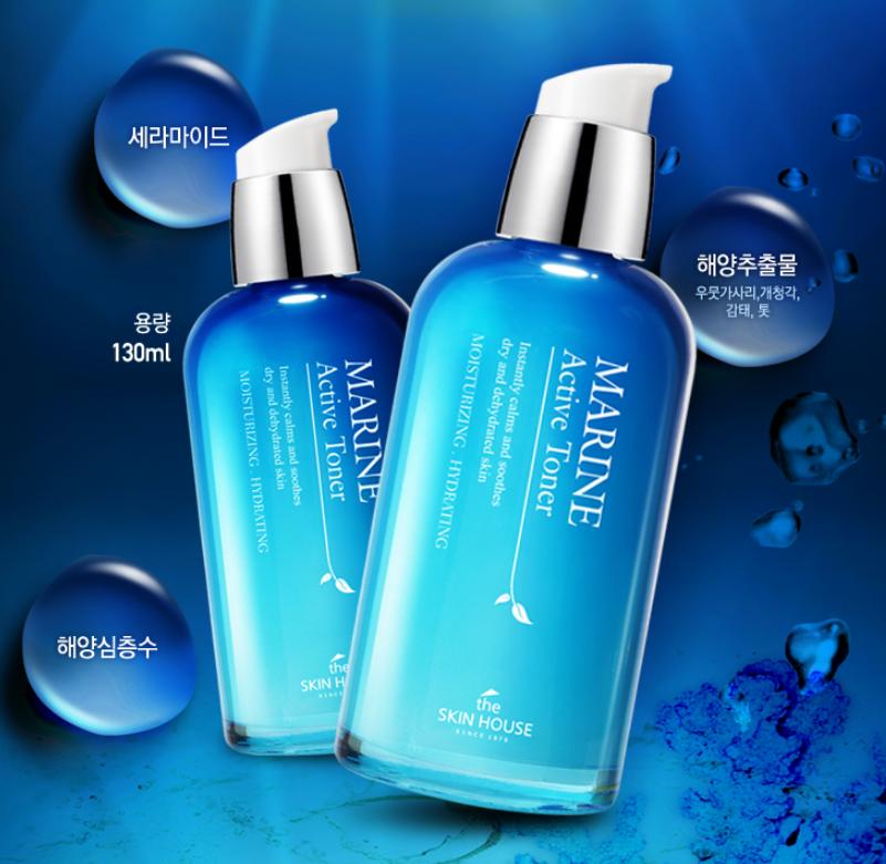The Skin House Marine Active Toner 130ml – Hydrating & Rejuvenating Korean Toner