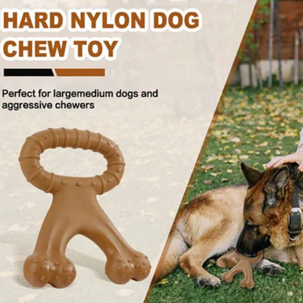 Creative Dog Chew Stick Bone Shape Bite Resistant Puppy Molar Toys Portable Durable Nylon Dog Bone Pet Dental Care