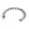 Mens Stainless Steel Cuban Link Bracelet Heavy Duty Black Oxidized Retro Gothic Punk Biker Style Jewelry Adjustable for Men