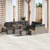13-piece Garden Sofa Set with Cushions Grey Poly Rattan Acacia 3362978