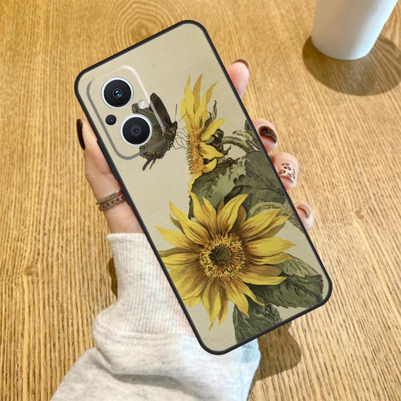 

Beautiful Yellow Sunflower Funda For OPPO Reno 7 8 Lite 14 F 13F 12F 11F 13 12 11 10 Pro OPPO Find X9 X8 X6 X5 Pro Case OPPO Reno8 T 4G