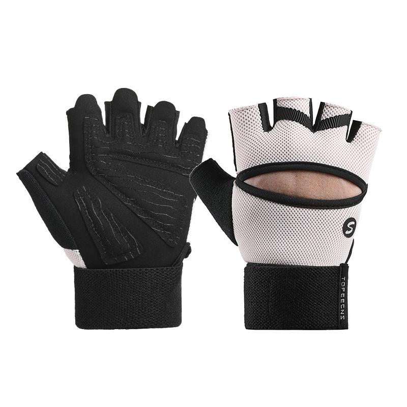 Fitness Gloves Thin Breathable Non Slip Wrist Guards Gym Dumbbell Equipment Training Sports Men and Women Half Finger Gloves