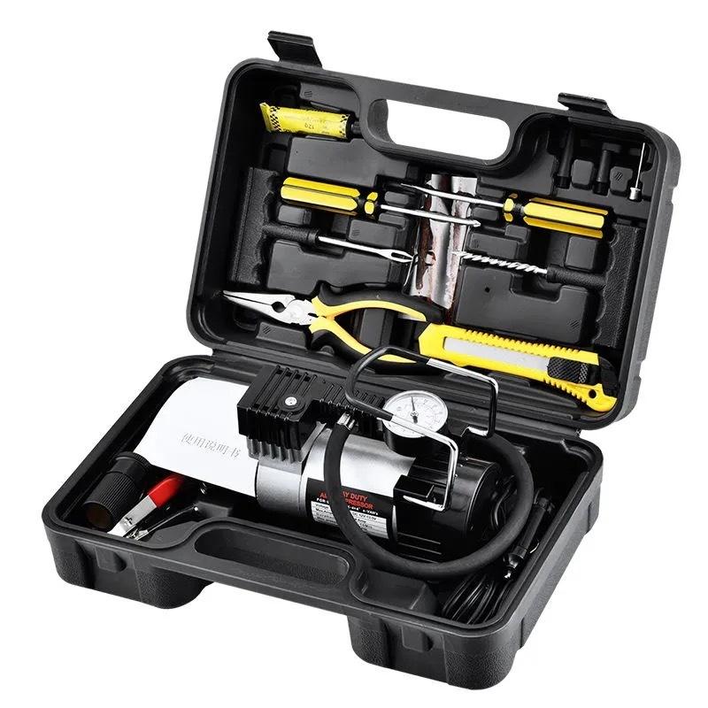12V Heavy Duty Metal Single Cylinder Air Compressor Portable Car Tire Inflator Electric Air Pump 16-cylinder air pump
