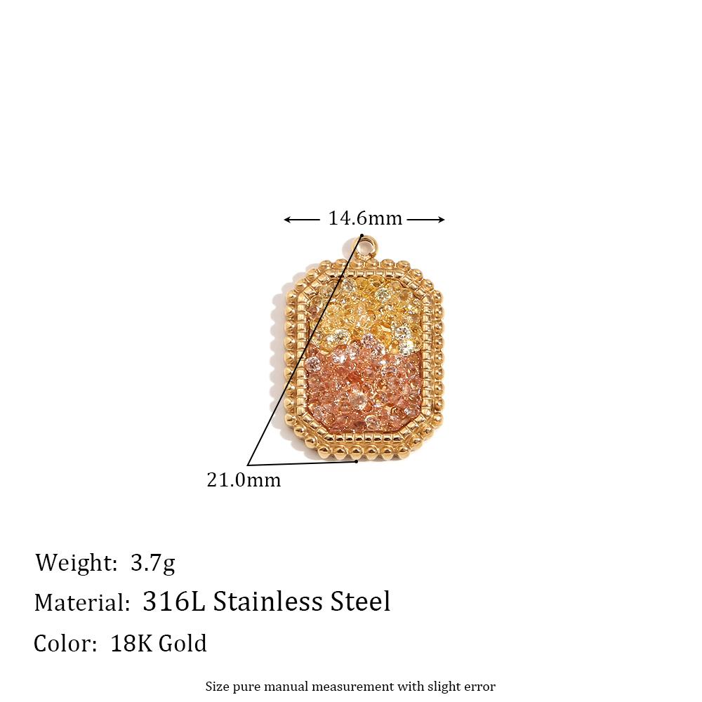 MamacitaSlay Lovely Diy Colored Zircon Keys Heart Aircraft Sun Stars Rainbow Stainless Steel Charms For Jewelry Making For Women