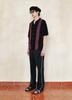 MEN IN JUNGLE Curved Piping Line Bootcut Track Pants - Black