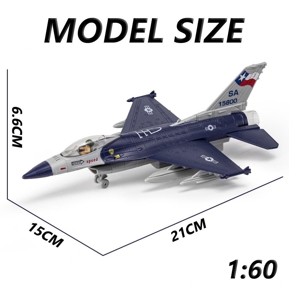 RUM1:60 Scale F16 Alloy Fighter Model Light & Sound effect Toys for Boys baby toys birthday gift toys kids toys car model car Boys toys model