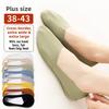 Plus Size Female Summer Thin Non Slip Non Slip Heel Shallow Mouth Invisible Ice Silk Boat Socks