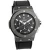 Hyakuichi 101 No.8 Men's Black Chronograph Watch 100m Water Resistant Date Display Rubber Strap