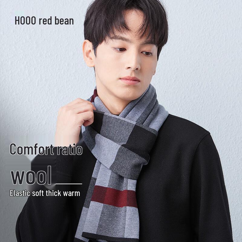 

Мужской теплый клетчатый шарф Hodo