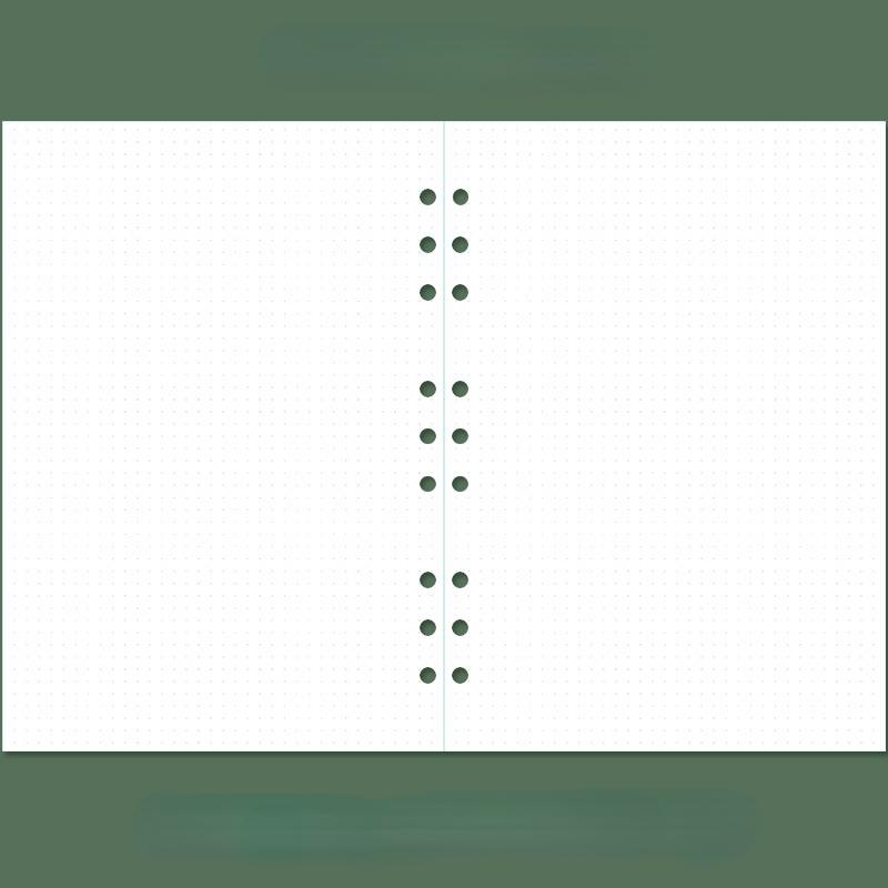 B5 Loose Leaf 9 Holes Notebook Refill Spiral Binder Inner Page Weekly Monthly To Do Line Dot Grid Inside Paper Stationery