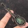Colgante de labradorita envuelto en alambre de cobre, joyería de labradorita para mujer, elegante colgante de piedra preciosa, joyería hecha a mano, colgante de guitarra, regalo para niña