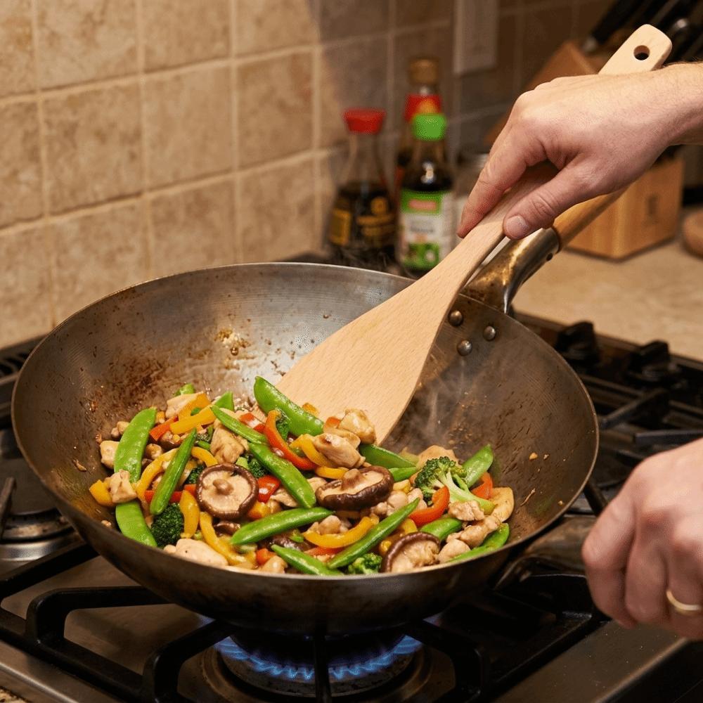 Wide Flat Shovel Head Kitchen Tools Solid Wood Cooking Shovel Cookware Utensil Home Kitchen
