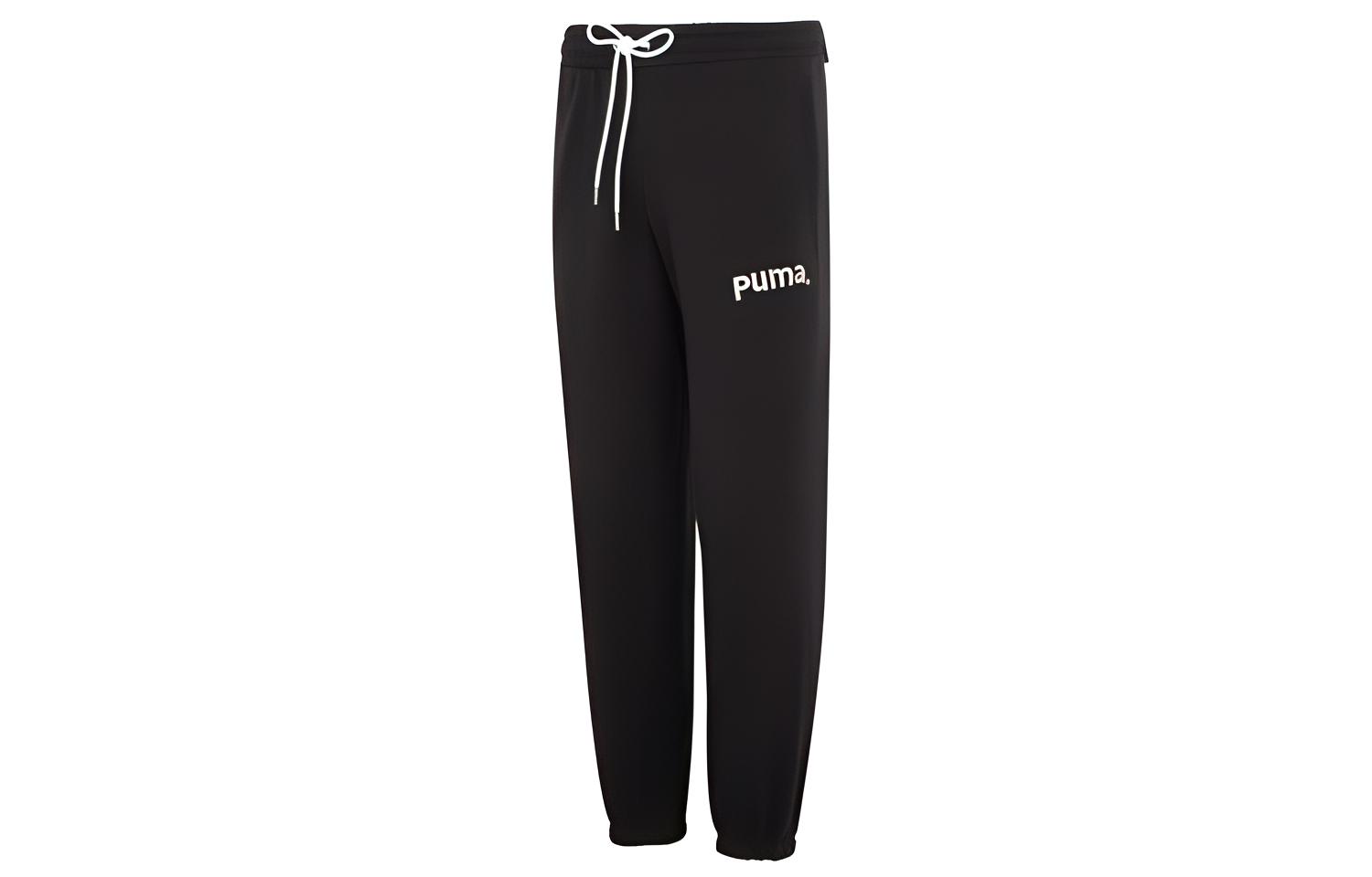 PUMA Knitted Sweatpants Men s Black Moderate Cuffed Pants 620586-01 M