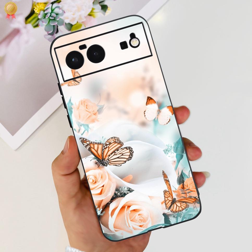 For Google Pixel 6 Case Cute Kawaii Cat Clear Silicone Shockproof Cover Capa For Google 6 Pixel 6 Pixel6 Phone Shell Funda Coque