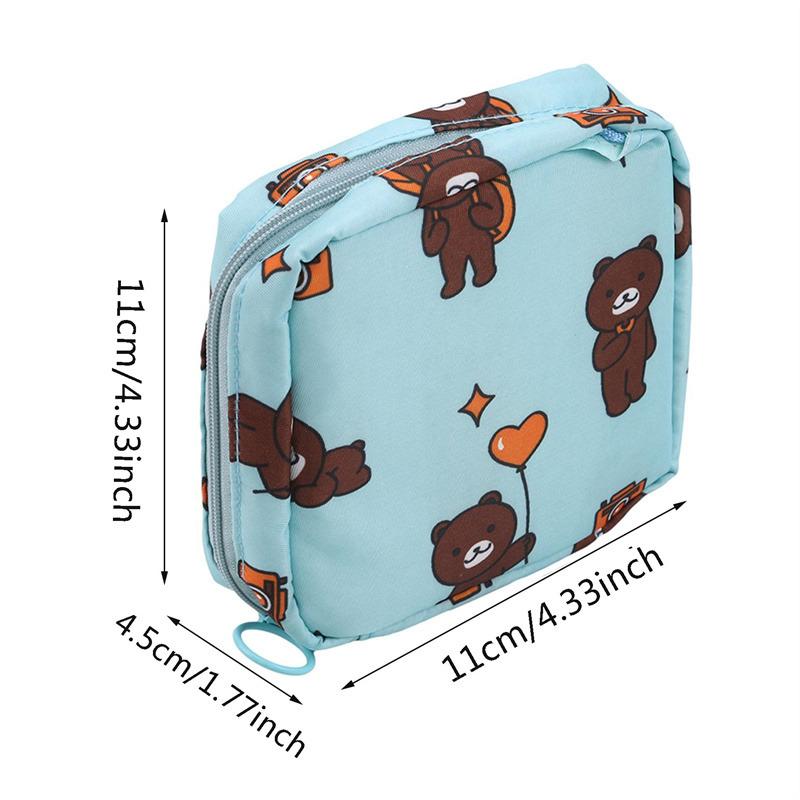 Women Small Cosmetic Bag Set Zipper Girls Mini Sanitary Napkins Makeup Lipstick Bags Travel Earphone Coin Organizer Pouch Bags
