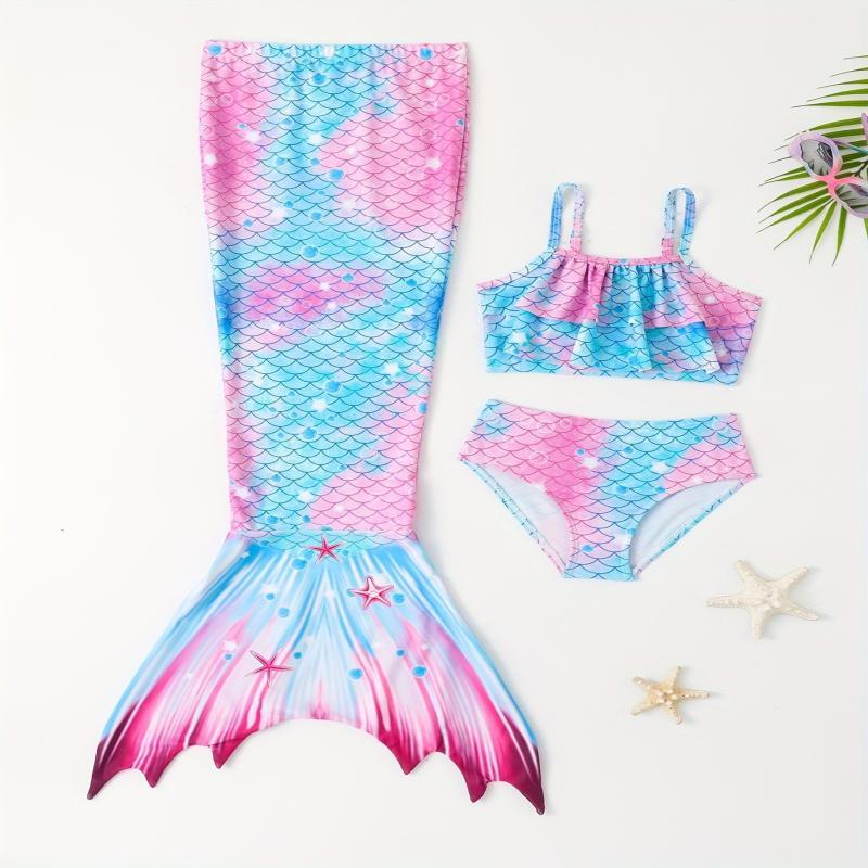 Girl s Neoprene Mermaid Split Swimsuit