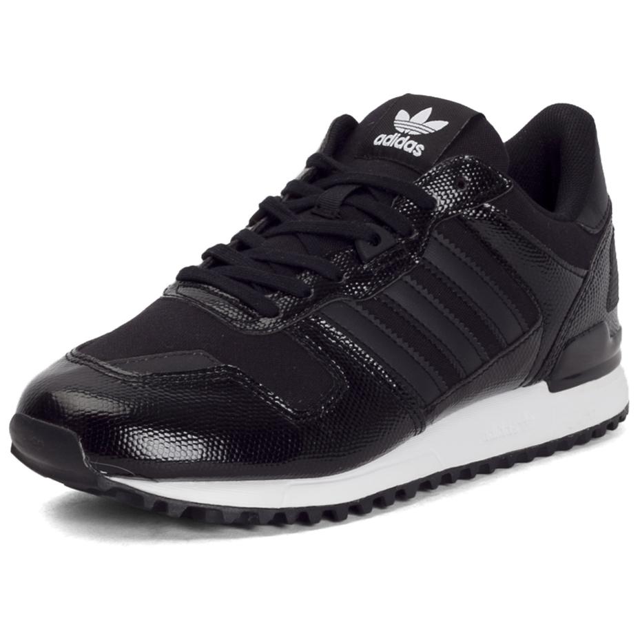 Adidas Originals ZX 700 Versatile Comfortable Slip-Resistant Durable Low-Top Lifestyle Casual Shoes Women Sneaker Black BA9981