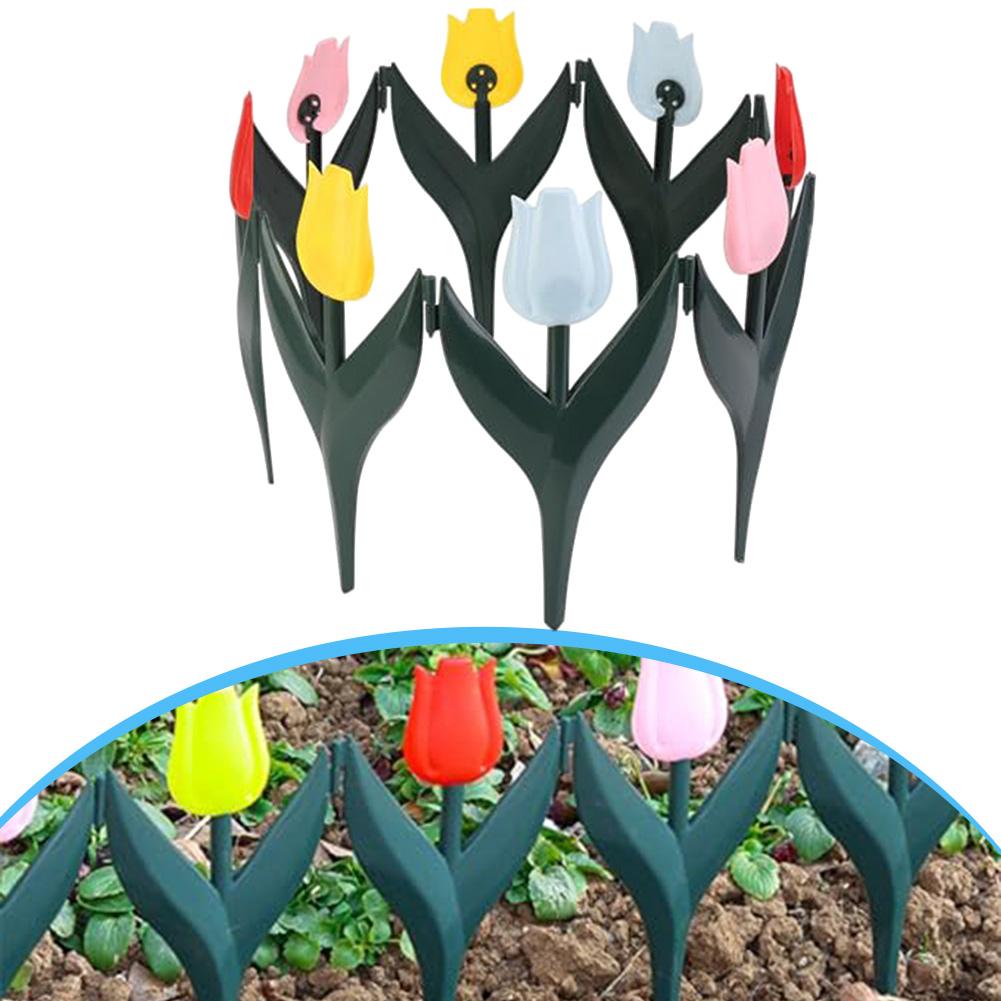 20PCS Garden Fence Plastic Flower Type Fence Vegetable Garden Fence Home Outdoor Gardening Landscape Decoration