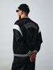 Supra Varsity Shoulder Block Nylon Varsity Jacket (Black)