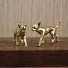 Hårlös hundvalp mässingsfigur skrivbordsdekorationer
