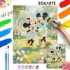 Mickey and Minnie Mouse Garden Flowers Paint by Numbers Painting Art Kit Home Decor Gift