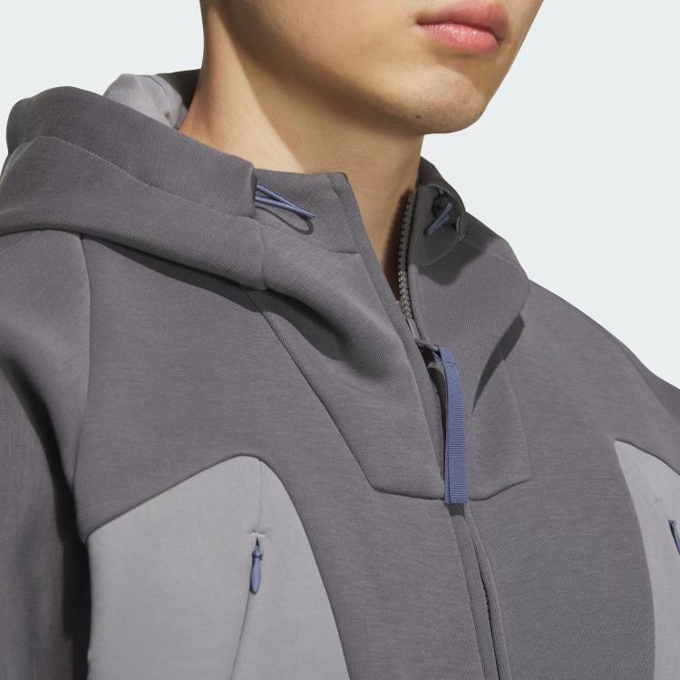 Adidas Essentials Fleece Full-Zip Hoodie Men Black JM6189