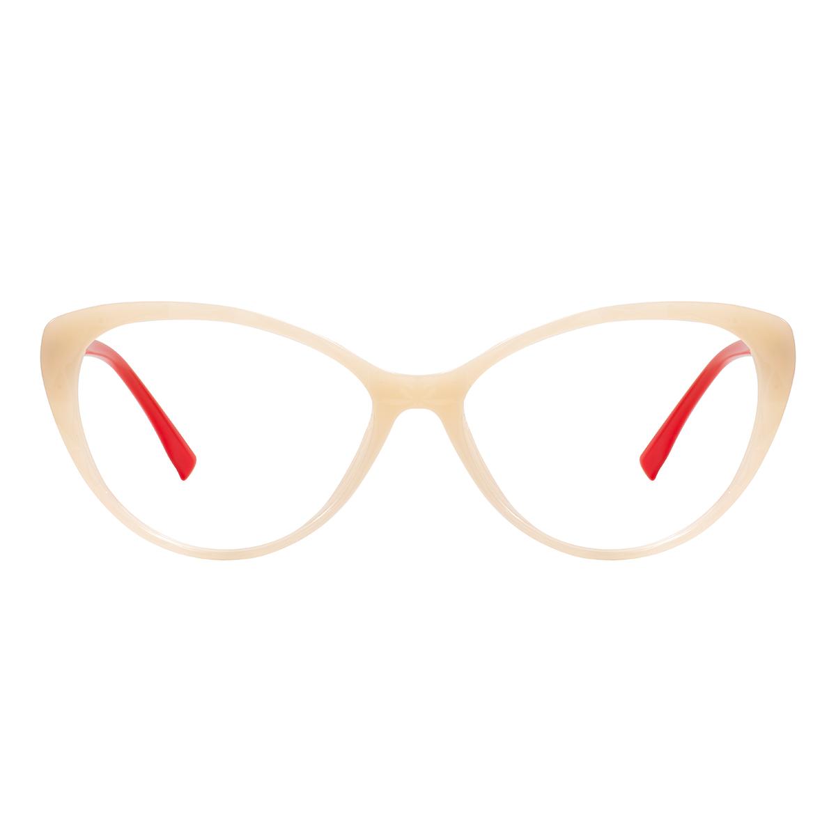 

Women Transparent Cat Eye Eyeglasses Frame Plastic Kitten Stylish Spectacle With Spring Hinge For Optical Prescription Lenses белый