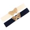 Butterfly Buckle Stretch Belt Women Fashion Wide Hollow Shiny Waist Belts Female Jeans Dress Waistband Elastic Waist Band